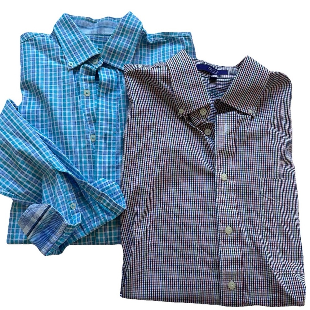 2 men’s Alan Flusser button long sleeve